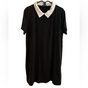 Black😉Dress with White Collar